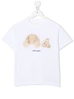 Palm Angels Kids t-shirt en coton à imprimé Bear - Blanc