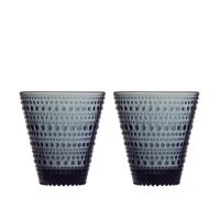 Iittala Kastehelmi Glas 30 cl 2 stuks donkergrijs