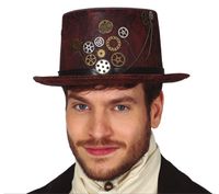 Steampunk Hoed Leerlook