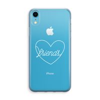 Friends heart pastel: iPhone XR Transparant Hoesje