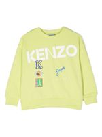 Kenzo Kids sweat à logo brodé - Vert - thumbnail