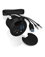 Icy Box Hub 4-Port USB 3.0 IB-HUB1403B tafelinbouw, 60 mm