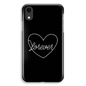 Forever heart black: iPhone XR Volledig Geprint Hoesje