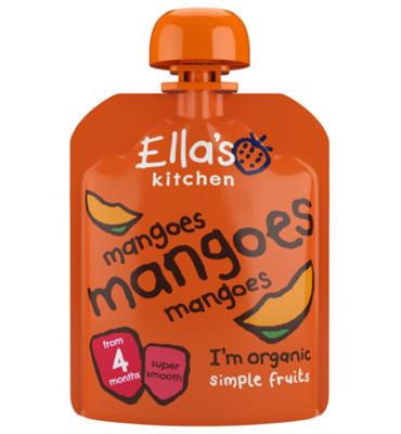 Ella's Kitchen Ella's Kitchen Mango Knijpzakje 4+ Maanden Bio (70g) Ella's Kitchen Ella's Kitchen Mango Knijpzakje 4+ Maanden Bio (70g)