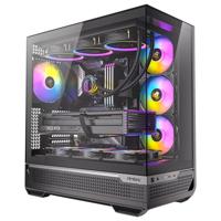 Antec C7 ARGB, RTX 40 GPU-ondersteuning, 4 x 120 mm ARGB PWM-ventilatoren inbegrepen, verticale GPU-koeling, Type-C 10 Gbps, naadloos gehard glas voor- en zijpanelen, 360 mm radiatorondersteuning,