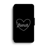 Friends heart black: iPhone XS Max Flip Hoesje - thumbnail