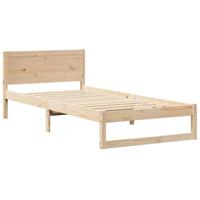 vidaXL Bedbodem met Hoofdbord 90x190 cm Massief Vurenhout