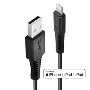 LINDY USB-kabel USB 2.0 Apple Lightning stekker, USB-A stekker 3.00 m Zwart 31293