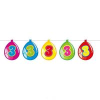 Slinger 3 jaar bedrukt op decoratieballonnen