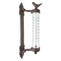 Gietijzeren wandthermometer voor binnen en buiten 27 cm