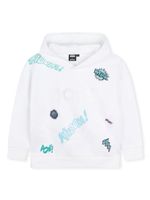 BOSS Kidswear hoodie en coton à imprimé graphique - Blanc