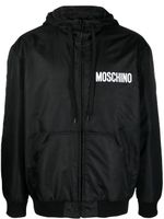 Moschino veste zippée à patch logo Teddy Bear - Noir