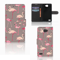 LG Bello 2 Telefoonhoesje met Pasjes Flamingo