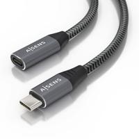 Aisens USB-verlengkabel, A107-0760, grijs, 50 cm, 1 stuk
