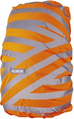 Wowow regenhoes Berlin 20-25 liter polyester oranje/grijs Wowow regenhoes Berlin 20-25 liter polyester oranje/grijs