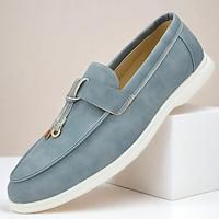 Blauwe suède loafers met kwastjes voor heren - stijlvolle instapschoenen voor casual en formele gelegenheden Lightinthebox