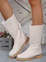 Comfortable Soft Lightweight Lace Up Chunky Heel Boots Footwear