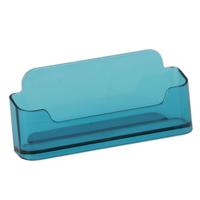 Visitekaarthouder transp. Neon Blauw