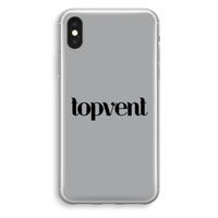 Topvent Grijs Zwart: iPhone XS Transparant Hoesje - thumbnail