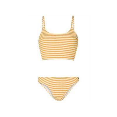 Protest gestreepte crop bikini Epic geel/wit Protest gestreepte crop bikini Epic geel/wit