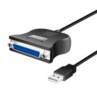 LogiLink usb 2.0 parallel d-SUB adapter zwart