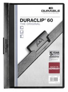 Durable Duraclip 60 stofklepmap PVC Zwart, Transparant