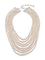 Susan Caplan Vintage collier multi-rangs à perles artificielles - Blanc