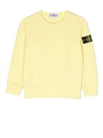 Stone Island Junior sweat à patch Compass - Jaune