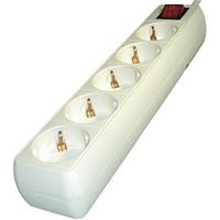 Gembird SPG4-C-6 5-voudige overspanningsbeveiligingskabel, 1,80 m wit