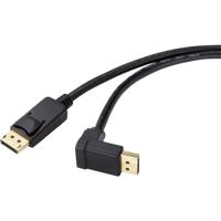 Renkforce SP-9163728 DisplayPort-kabel DisplayPort Aansluitkabel DisplayPort-stekker, DisplayPort-stekker 1.00 m Zwart Vergulde steekcontacten - thumbnail