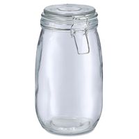 Voorraadpot/bewaarpot Alfie - 1.4L - glas - beugelsluiting - D11 x H22 cm - thumbnail