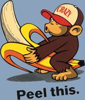 Sticker Banana Monkey - 8x10,5cm AV102071