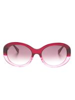 Kate Spade lunettes de soleil à monture ovale - Rouge - thumbnail