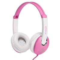 Groov-e GV590PW Kidz On-Ear DJ-stijl hoofdtelefoon met verstelbare hoofdband, zachte oorkussens, 3,5 mm hoofdtelefoonaansluiting - roze
