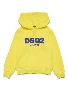 DSQUARED2 KIDS hoodie en coton à logo imprimé - Jaune