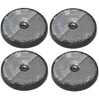 Pro Plus Reflector - set 4x - wit - schroefbevestiging - 60mm - rond