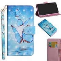 Wonder Series Samsung Galaxy A21s Wallet Case - Blauwe Vlinder