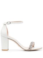 Stuart Weitzman sandales Nudistcurve 75 mm en cuir - Blanc