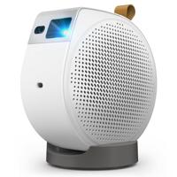 BenQ GV50 1080p Laser Draagbare Plafondprojector met Statiefbasis | Roterende Hoekprojectie | 500 Lumen | 18W Bas Bluetooth-luidspreker | Google TV met Netflix | Chromecast & AirPlay | Autofocus