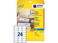 Etiket Avery J8159-10 63.5x33.9mm wit 240stuks