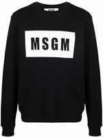 MSGM sweat à logo imprimé - Noir