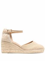 Castañer espadrilles compensées à bride cheville nouée - Tons neutres - thumbnail