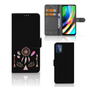 Motorola Moto G9 Plus Leuk Hoesje Boho Dreamcatcher