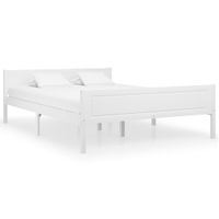 Bedframe massief grenenhout wit 120x200 cm - thumbnail