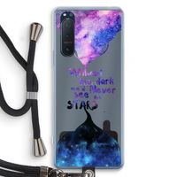 Stars quote: Sony Xperia 5 II Transparant Hoesje met koord