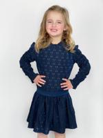 B.Nosy Meisjes jurk kant - Space blauw