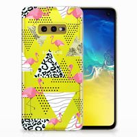 Samsung Galaxy S10e TPU Hoesje Flamingo Triangle - thumbnail