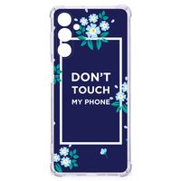 Samsung Galaxy M54 Anti Shock Case Flowers Blue DTMP - thumbnail