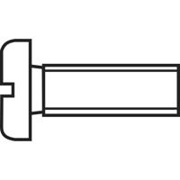 TOOLCRAFT 888686 Cilinderschroeven M3 16 mm Sleuf DIN 84 Staal Verzinkt 1 stuk(s)