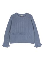 Il Gufo pull en maille torsadée - Bleu